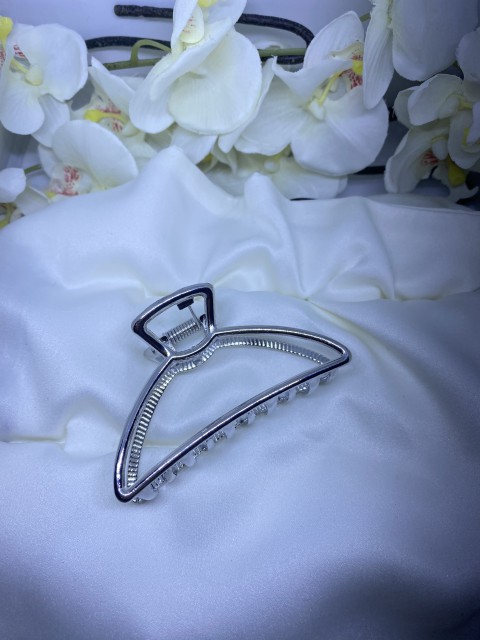Metal Gümüş Kıskaçlı Toka